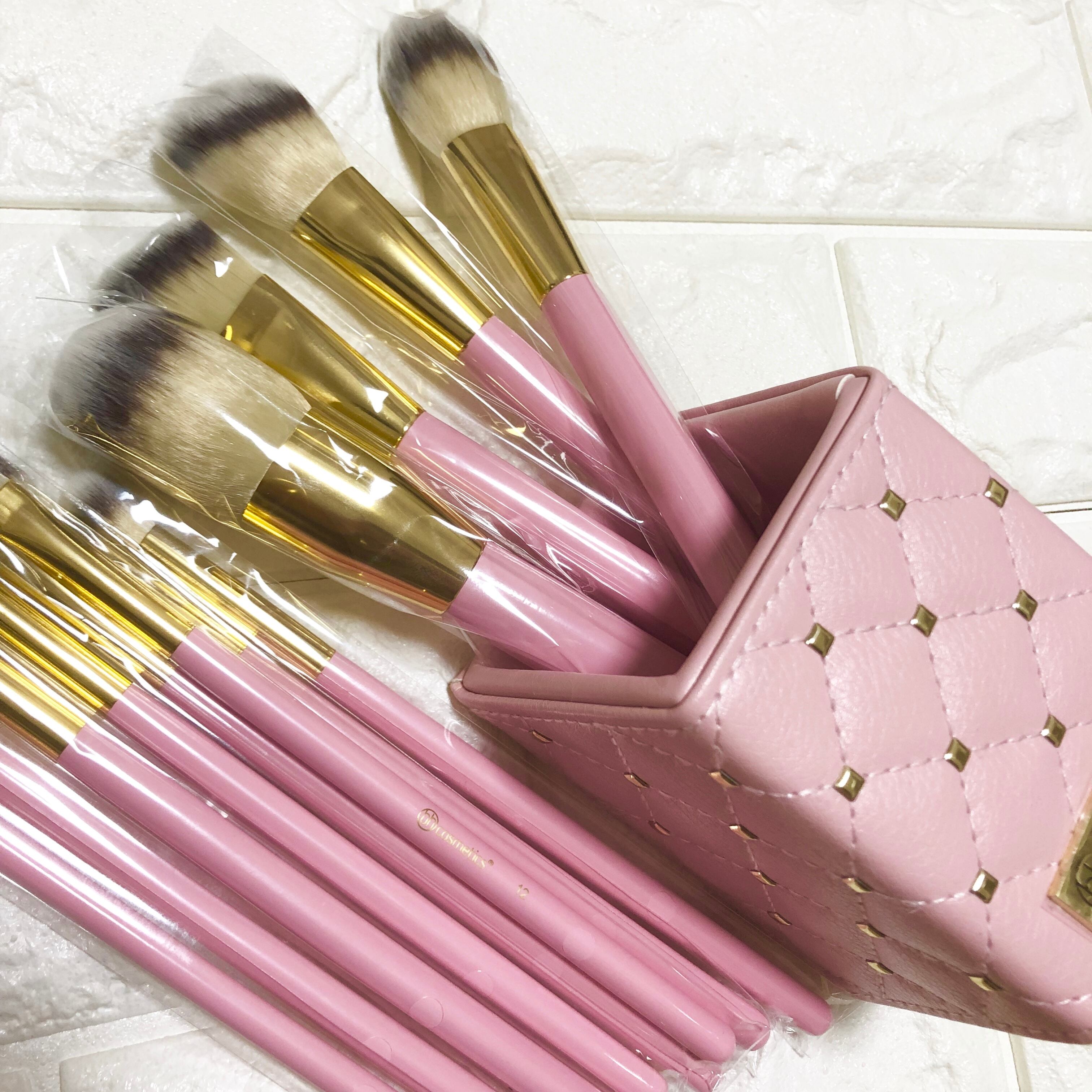 スタンド付きメイクブラシセットbh Cosmetics正規品 ピンク 化粧ブラシ メイクブラシ Glitter Coco
