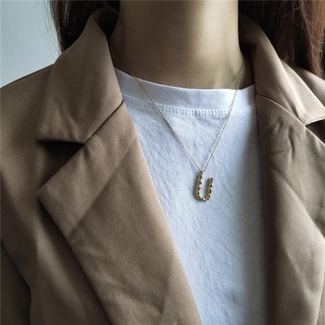 S925(18kgp) alphabet necklace (N65)