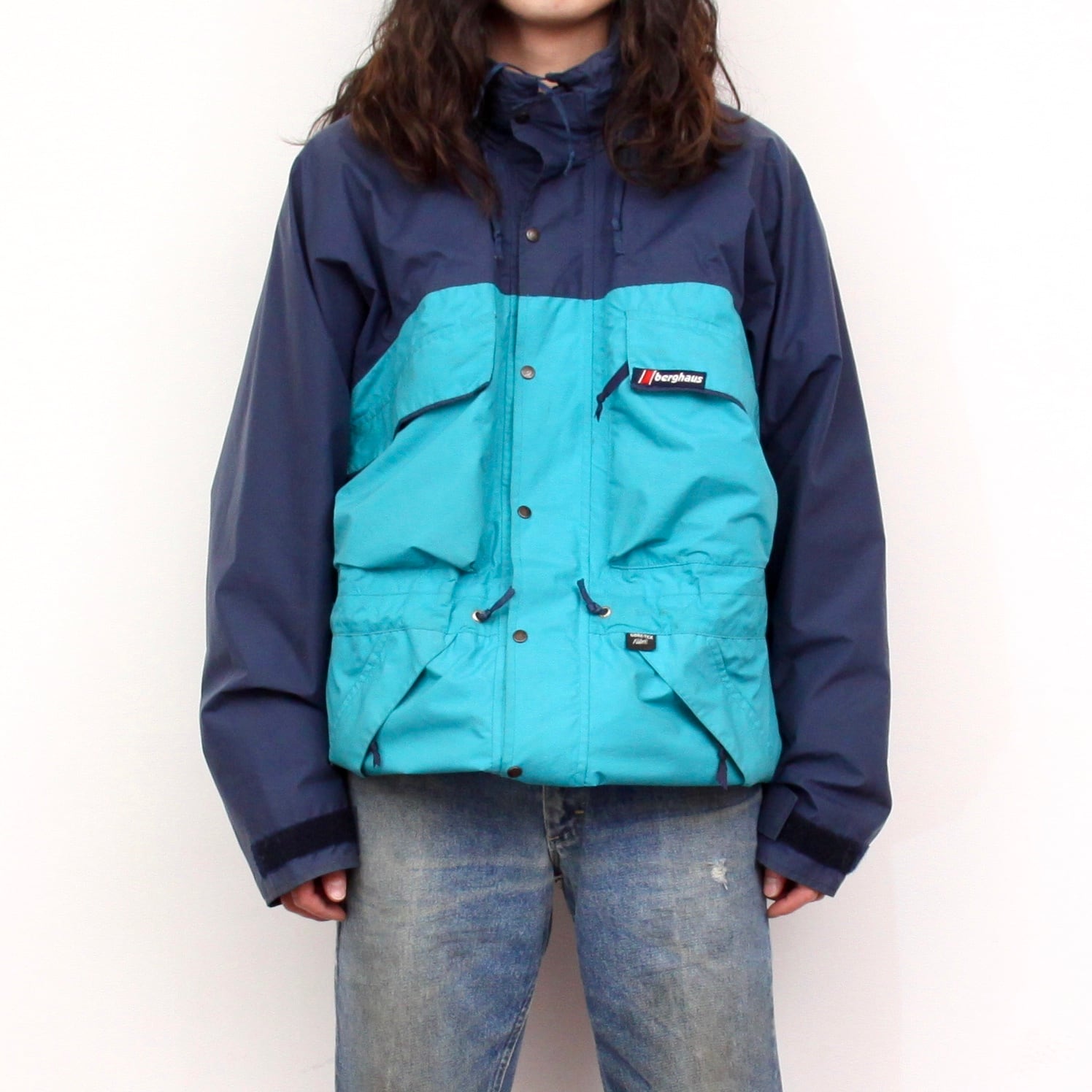 0019. 1980's berghaus gore-tex®︎ jacket navy × emerald 80s 80