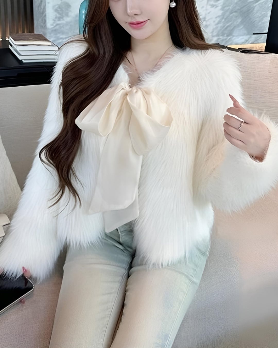 ファーニットジャケットカーディガン(2 colors) 24W11037