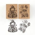 『お姫様のケーキの精霊プリンセス・ガートー』 物に宿る精霊オブジャニマ達のスタンプ スイーツの精霊シリーズ　26×34mm