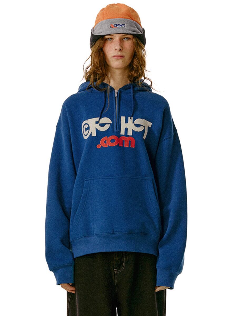 TEKET] TKT Half Zip-Up Hoodie Blue 正規品 韓国ブランド 韓国