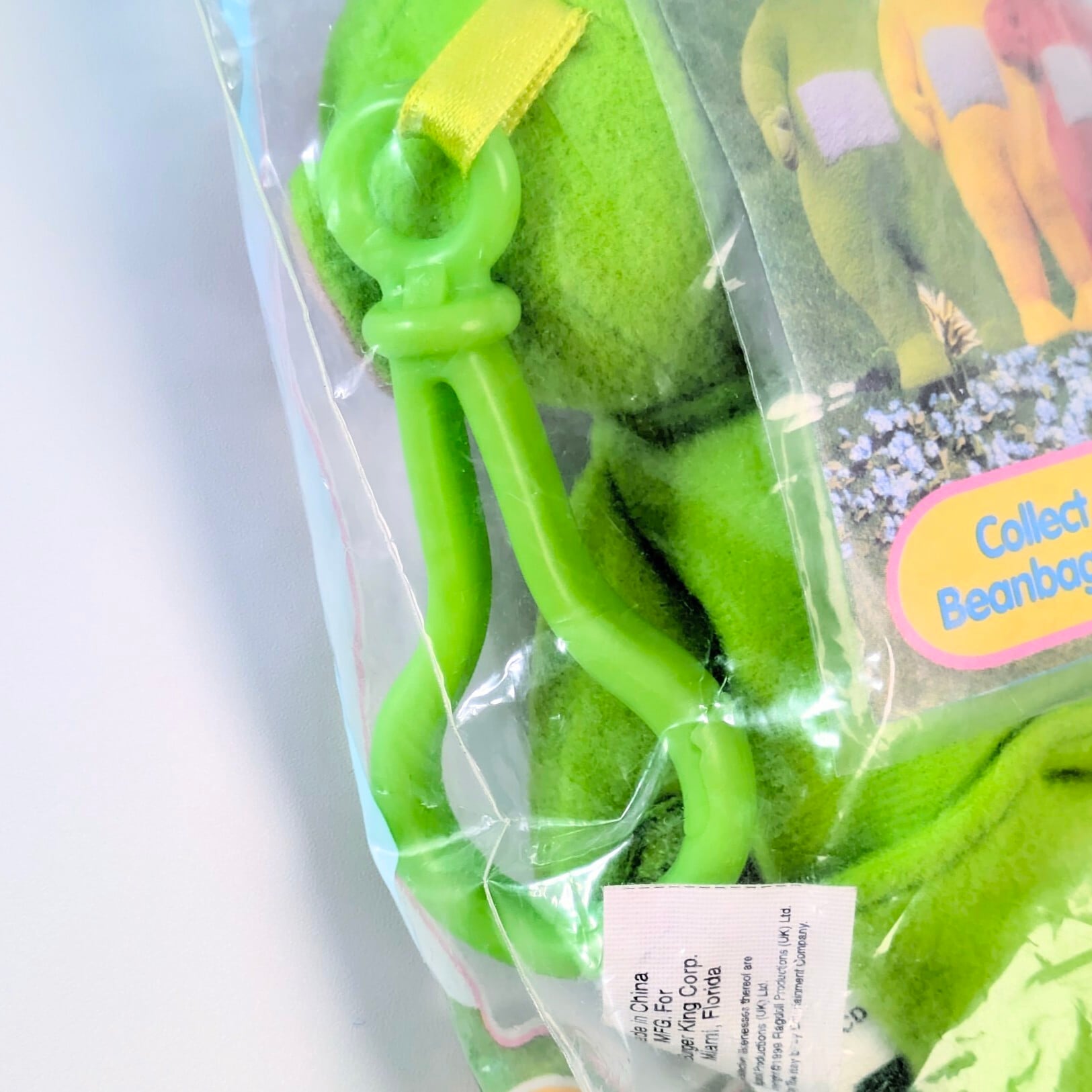 ☆DEADSTOCK / VINTAGE 1999☆【 Teletubbies ( テレタビーズ )】『 ディプシー 』 BURGER KING 限定ミールトイ カラビナぬいぐるみキーホルダー / プラッシュキーホルダー〚アメリカン雑貨 アメトイ〛