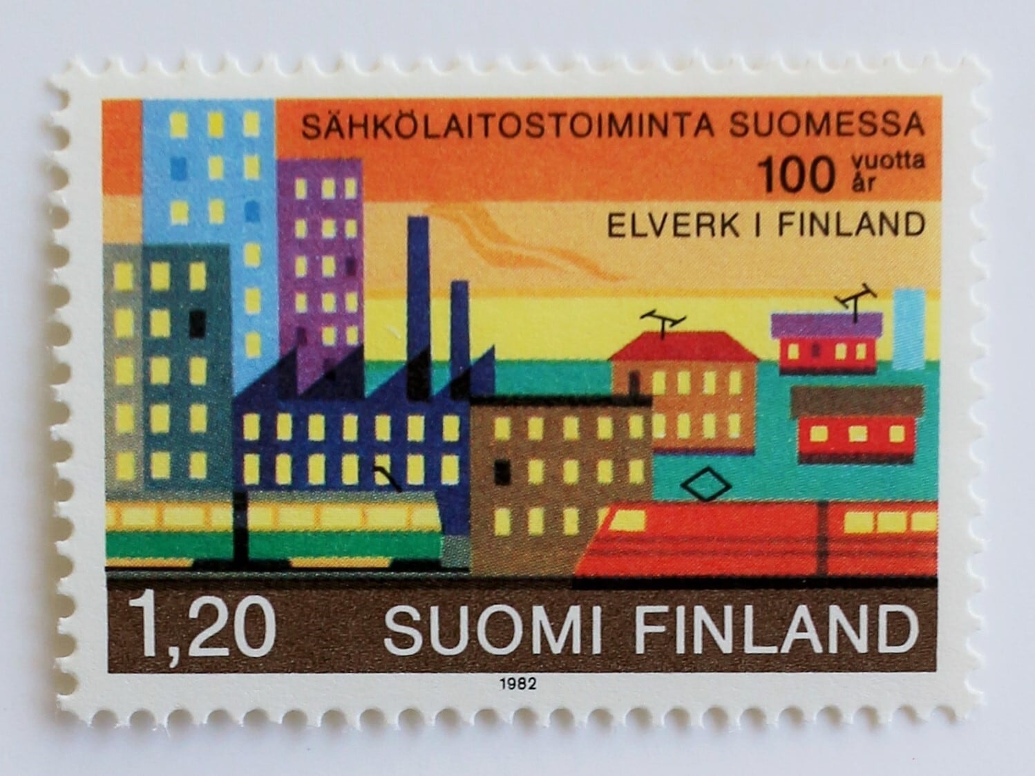 発電所100年 / フィンランド 1982 | Stempel ― 旅する切手 ―