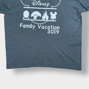 【HANES】Disney Family Vacation ロゴ プリント Tシャツ 2XL ビッグシルエット 半袖  ディズニー ミッキー ヘインズUS古着