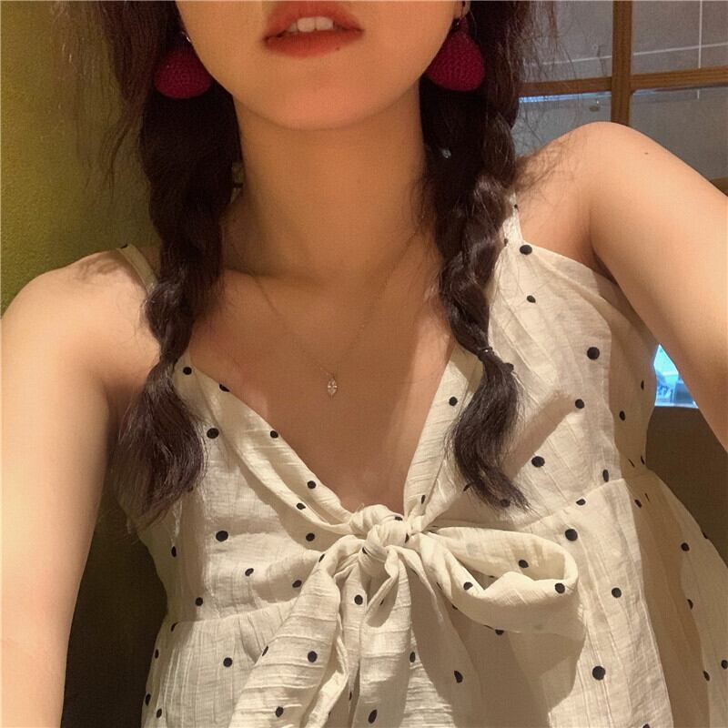 サマースタンダードリボンVネックショートトップス レトロ レース 大人ガーリー スウィート キュート カジュアル 夏物 レースアップ misskkl39846520524