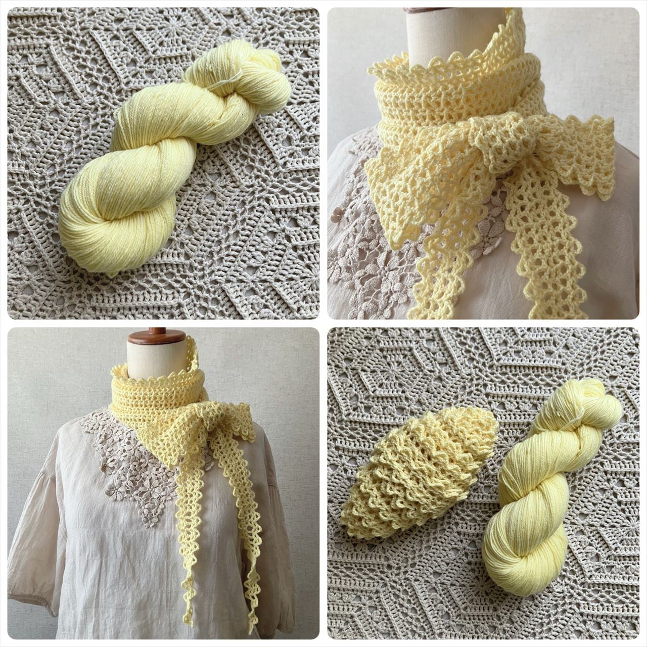 【手編みキット】透かし模様のストール