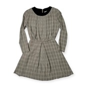 イタリア製 DONNA erre ドンナエレ グレンチェック ワンピース ドレス 40 /レディース/ミラノ/ビンテージ