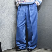 jacquard weave design wide color slacks blue