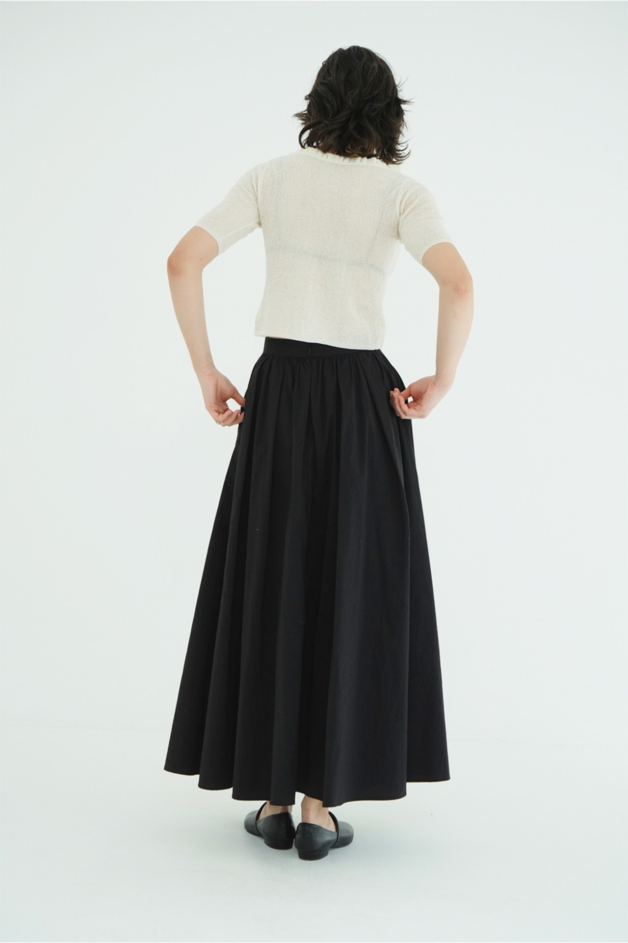 CLANE VOLUME FLARE AIRY SKIRT 3色展開