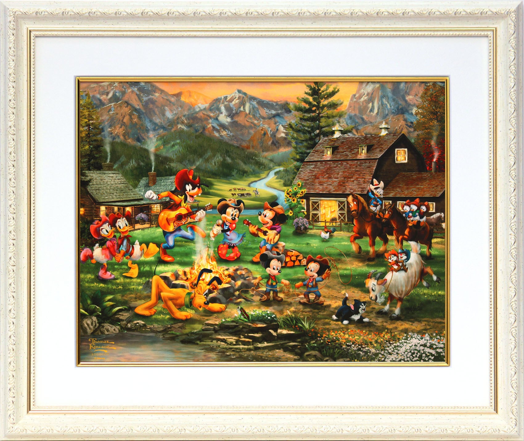 ディズニー絵画「ミッキー＆ミニー/ロッキー マウンテン ラウンド