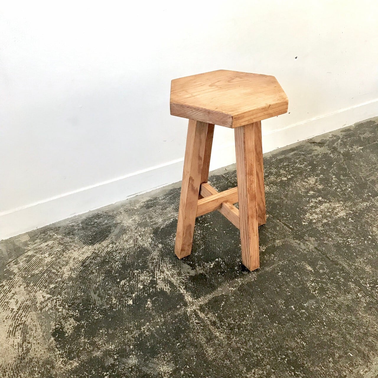 スツール　六角形　古家具