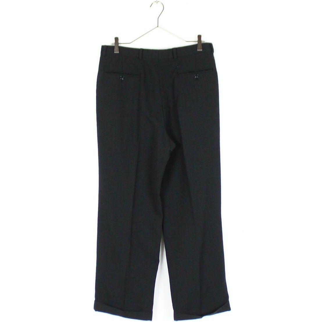 1990's GIORGIO ARMANI スモークブラックとろみセミワイドスラックス