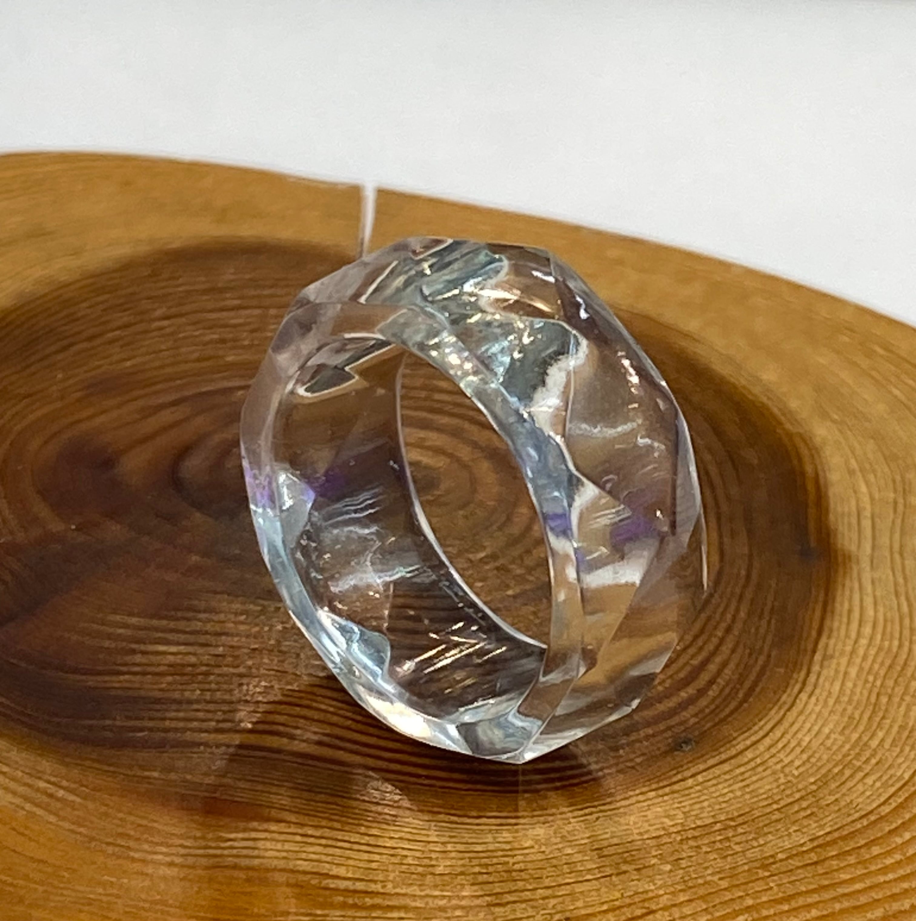 厳選 ガネッシュヒマール産ヒマラヤ水晶 くりぬきリング10号 手作り