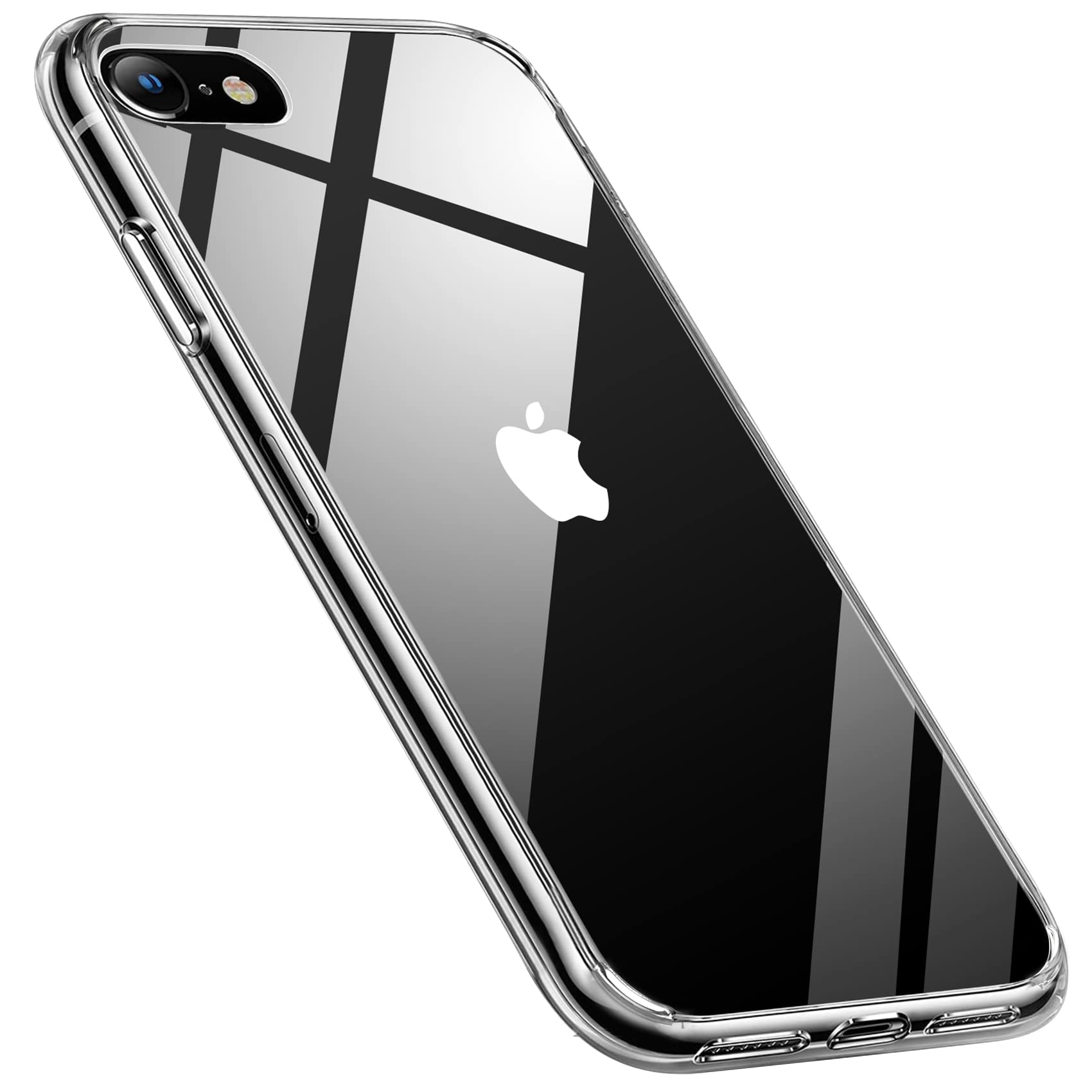 NIMASO iPhone SE3 iPhone SE2 iPhone8/7 用 ケース バンパー PC背面 衝撃吸収 傷つき防止 クリア
