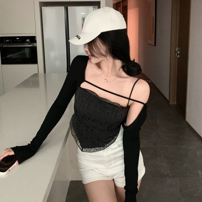 薄手ショートサマーTシャツ ロング ブラウス 夏物 ガールズファッション68518831925