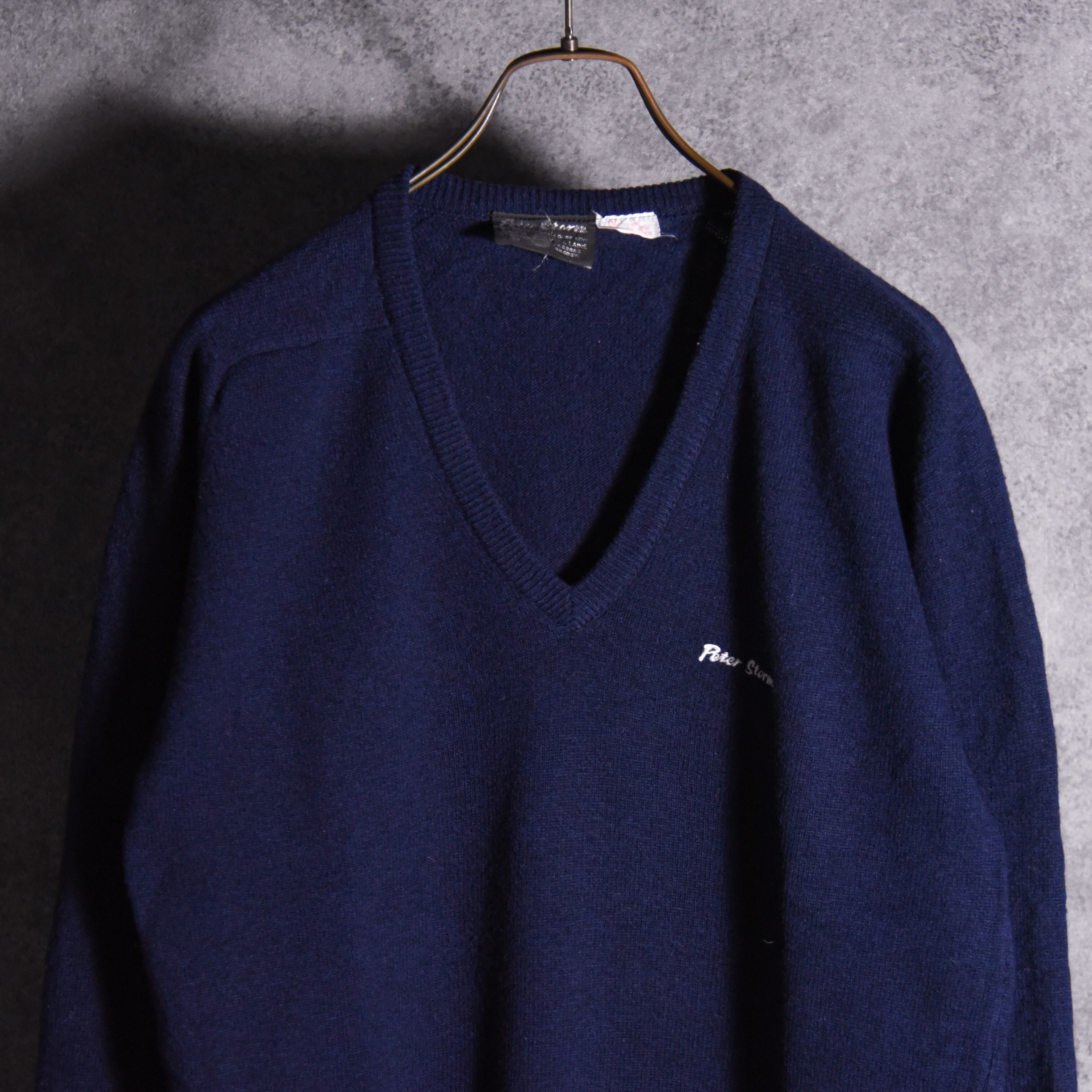 80-90s Peter Storm V Neck Sweater Knit Made in UK ピーターストーム
