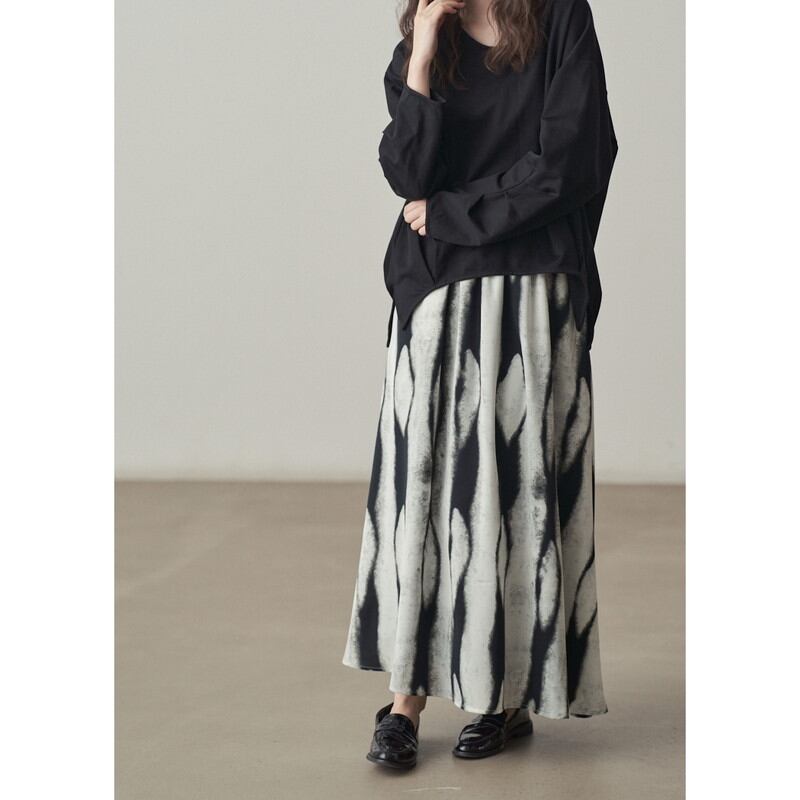 tie-dye style print skirt 10842