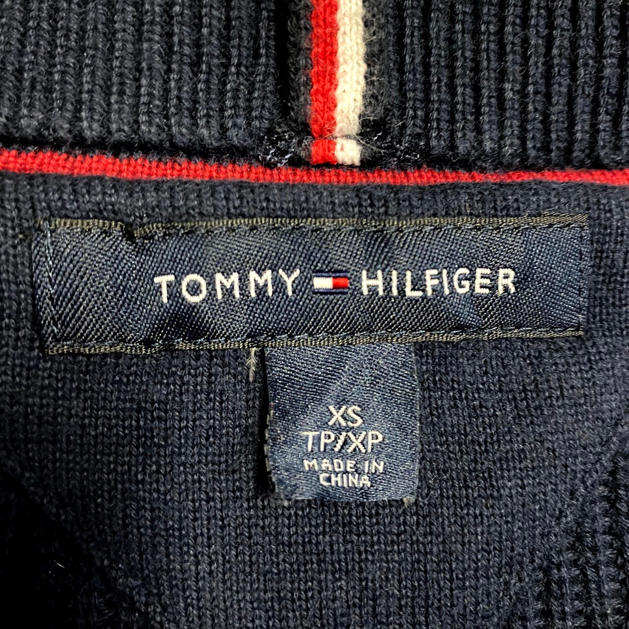TOMMY HILFIGER トミーヒルフィガー ビッグロゴ コットンニット  