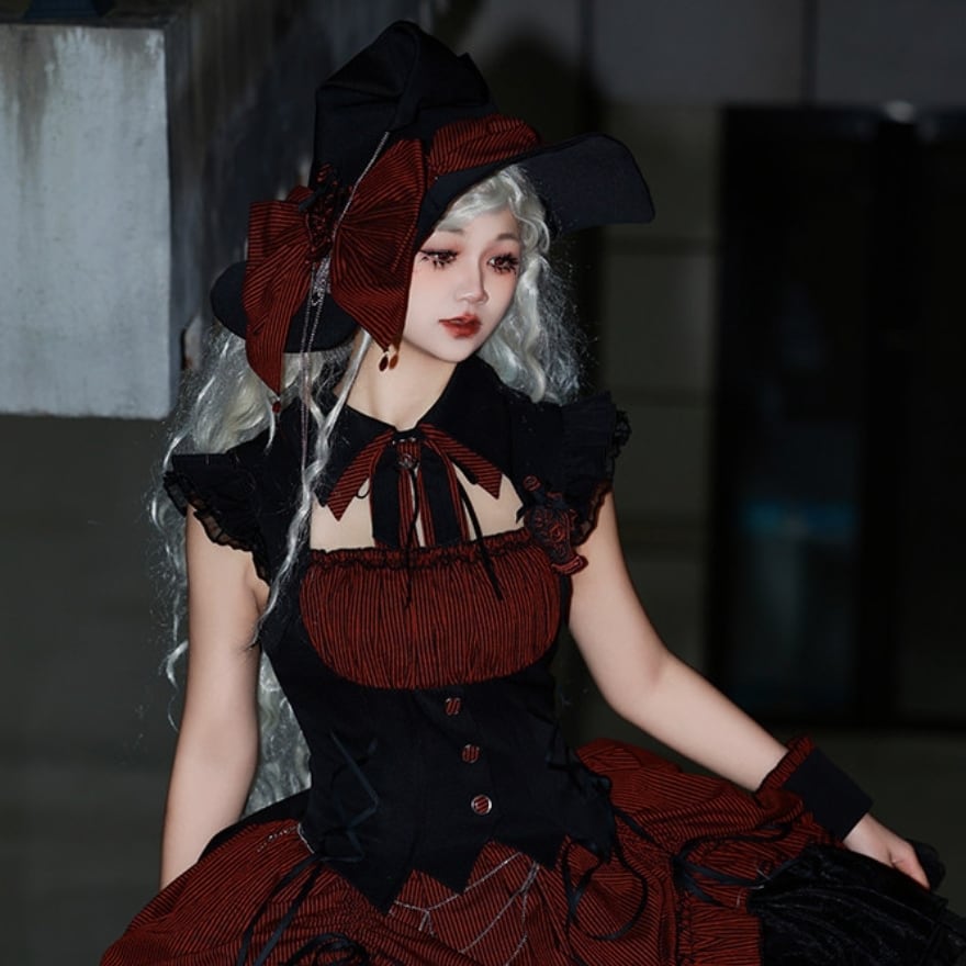 ゴスロリ 三角帽子×ヘッドドレス 魔女テーマ 撮影会向け｜WithU