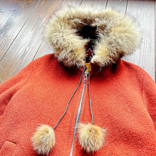 60s  Opasquia Manufacturing Wool × Quilting × Coyote far Eskimo coat