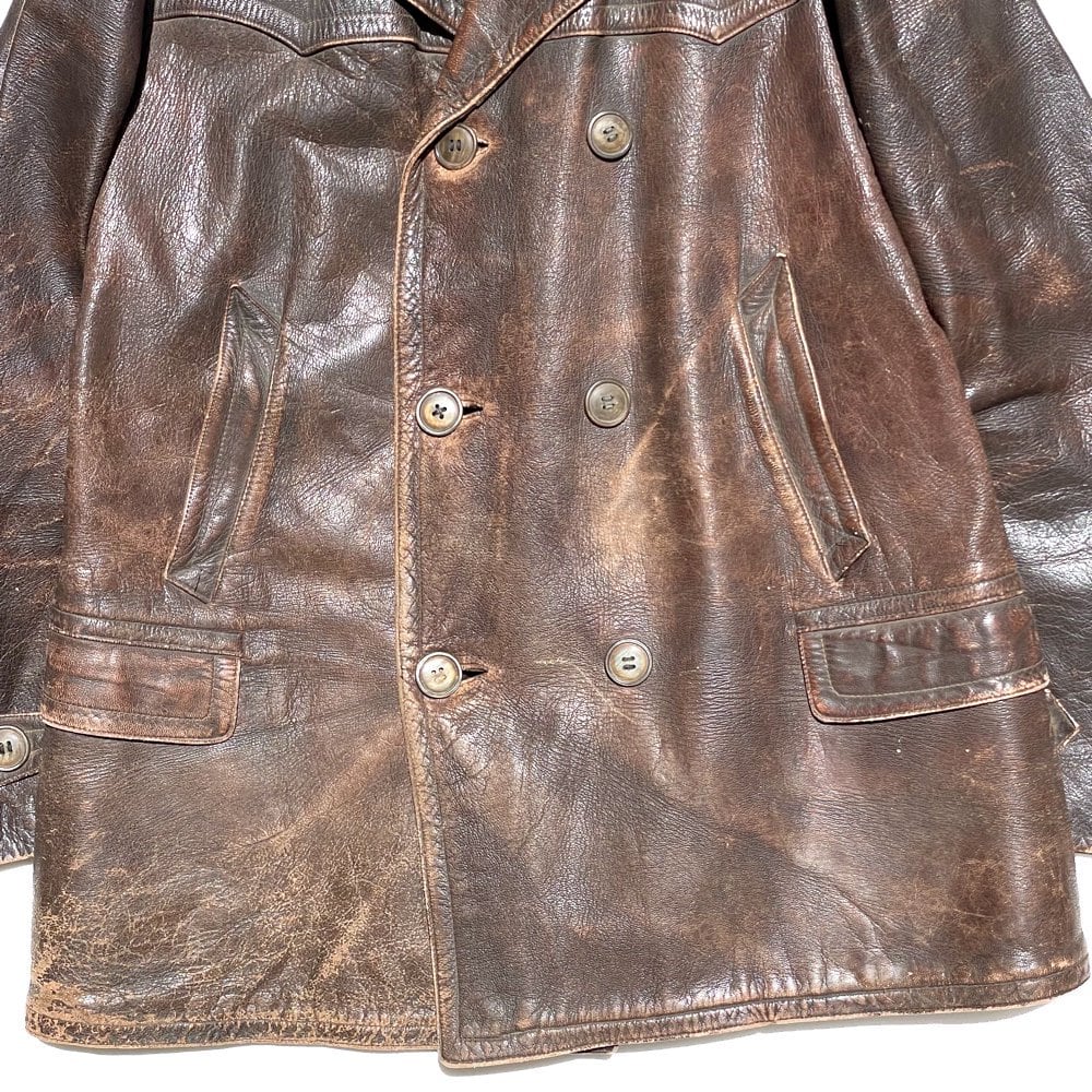 Sale!!】Leather Car Coat French Vintage