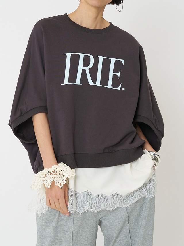 IRIE プリントドルマンプルオーバー｜チャコール｜CHIGNON