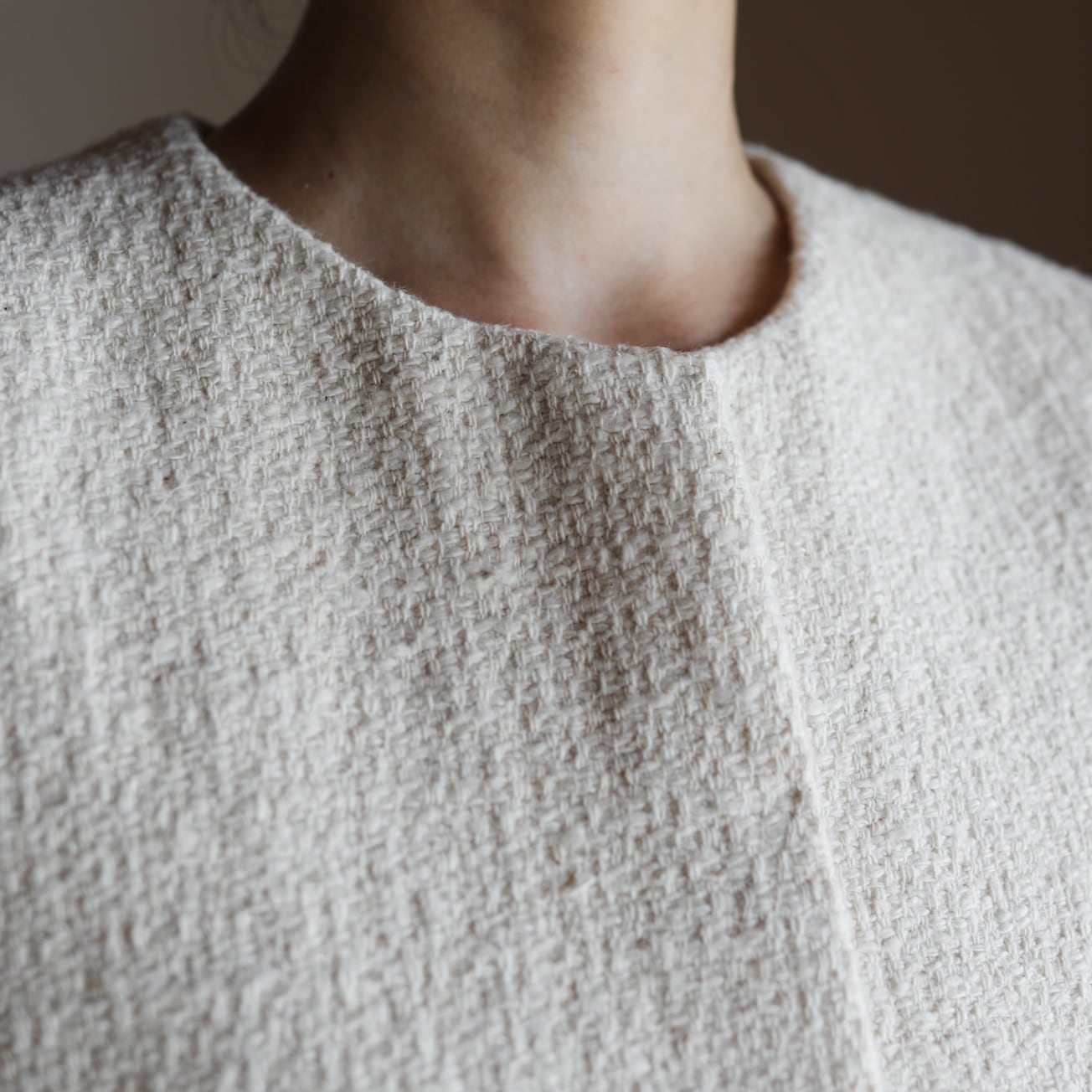 ベスト（手紡手織木綿 生成） | えみおわす