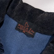 Santa fe サンタフェ ハーフジップ ベロア調 トレーナー シャツ サイズ 04 /ネイビーブルー系/メンズ/日本製