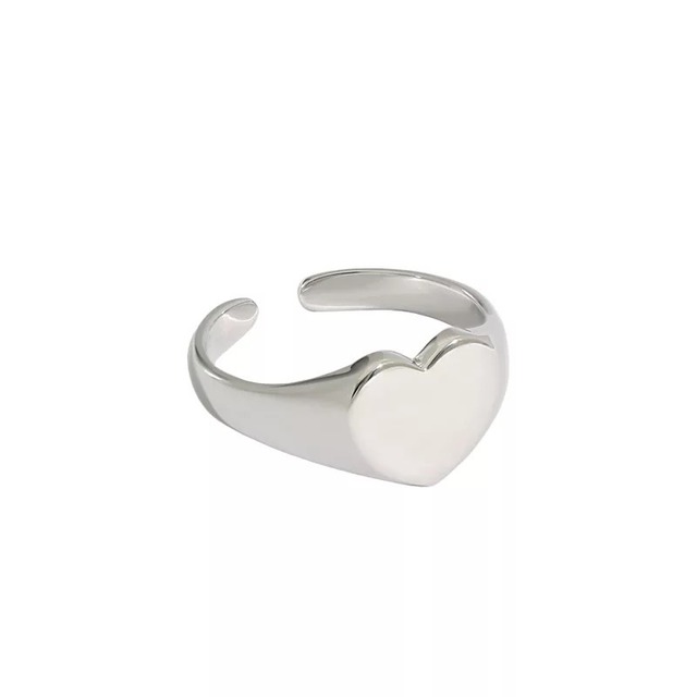 S925 Heart simple ring (R182)