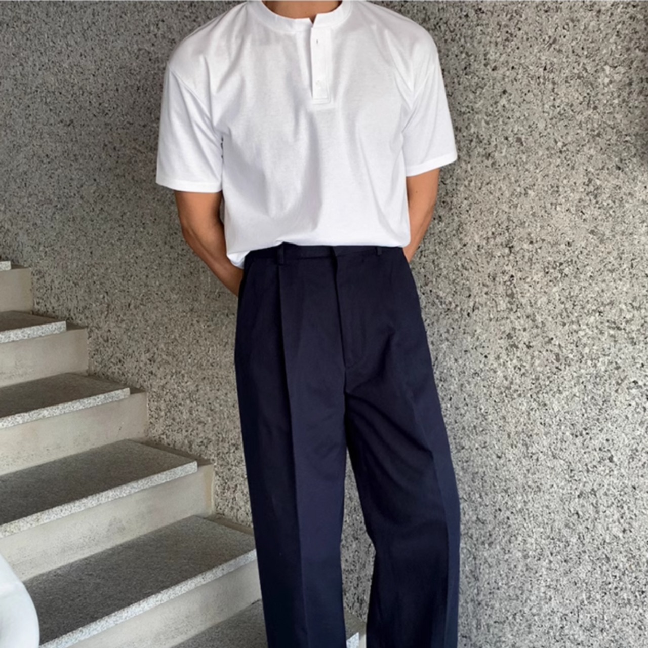 ヘンリーネックTシャツ　0602