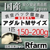 冷凍ラットアダルトM [±150-200g] | 国産冷凍ラットRfarm・アール