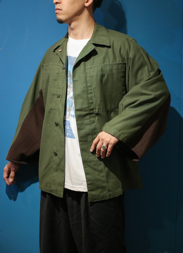 Remake double sleeve Swedish army utility jacket