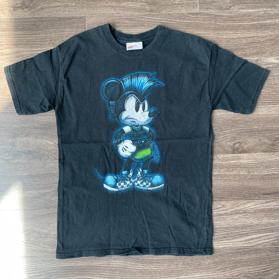GF376 00s ミッキー モヒカン USA Tシャツ ディズニー S-XS