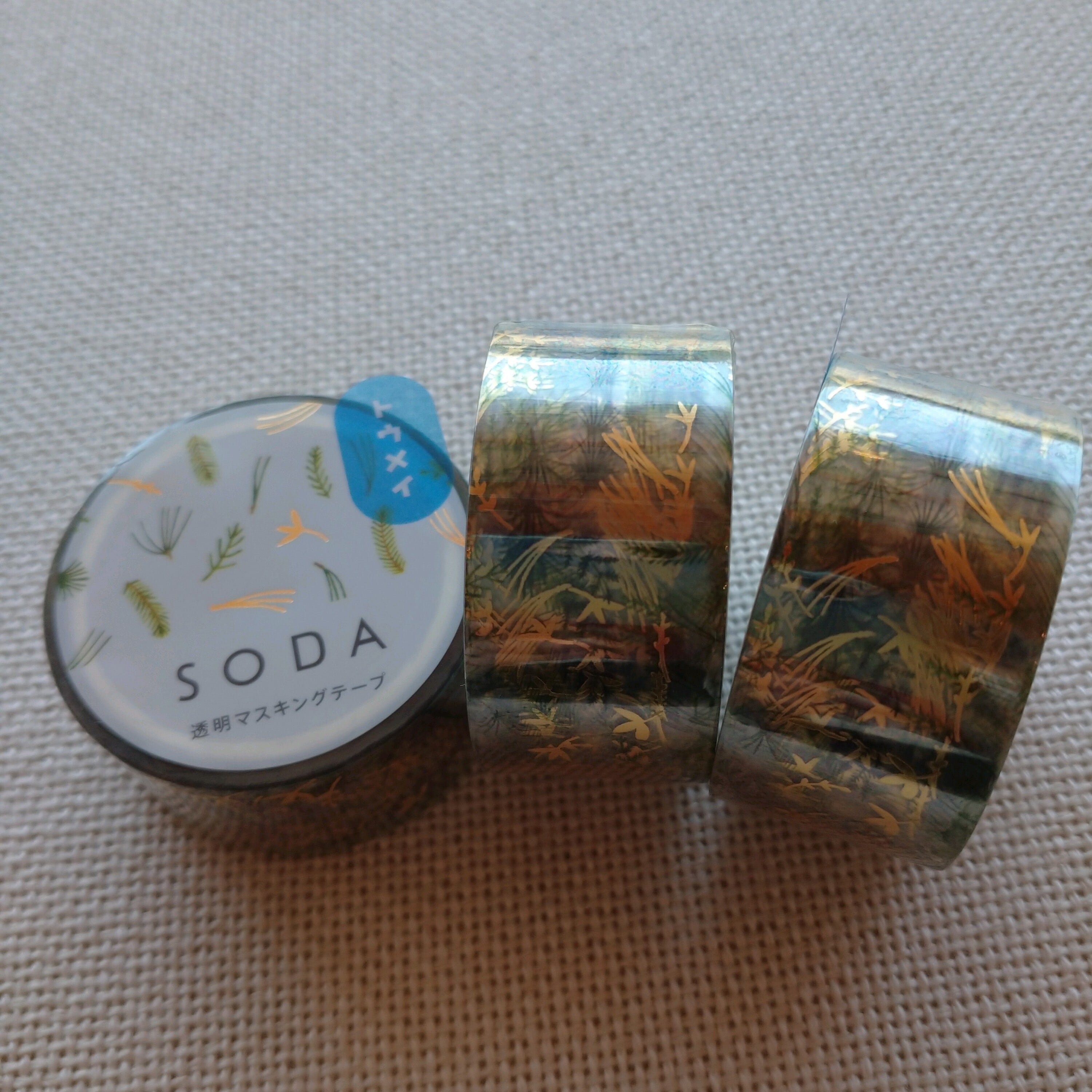 SODA グリーン 20mm透明マステ SO01