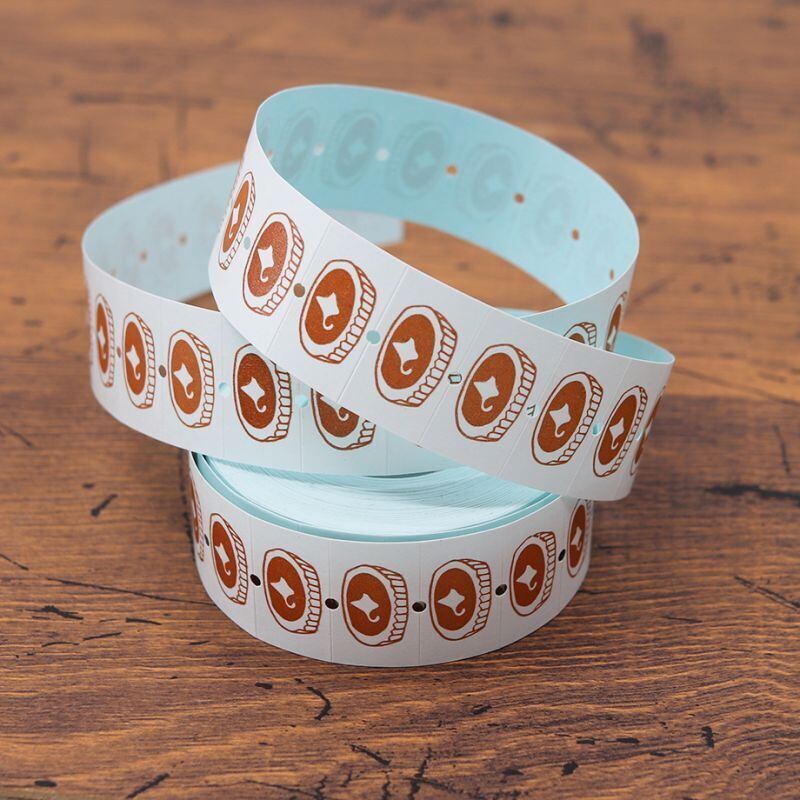 サブロ 北海道蒸しパン 弱粘着 21.6×12mmラベラーシール SB03