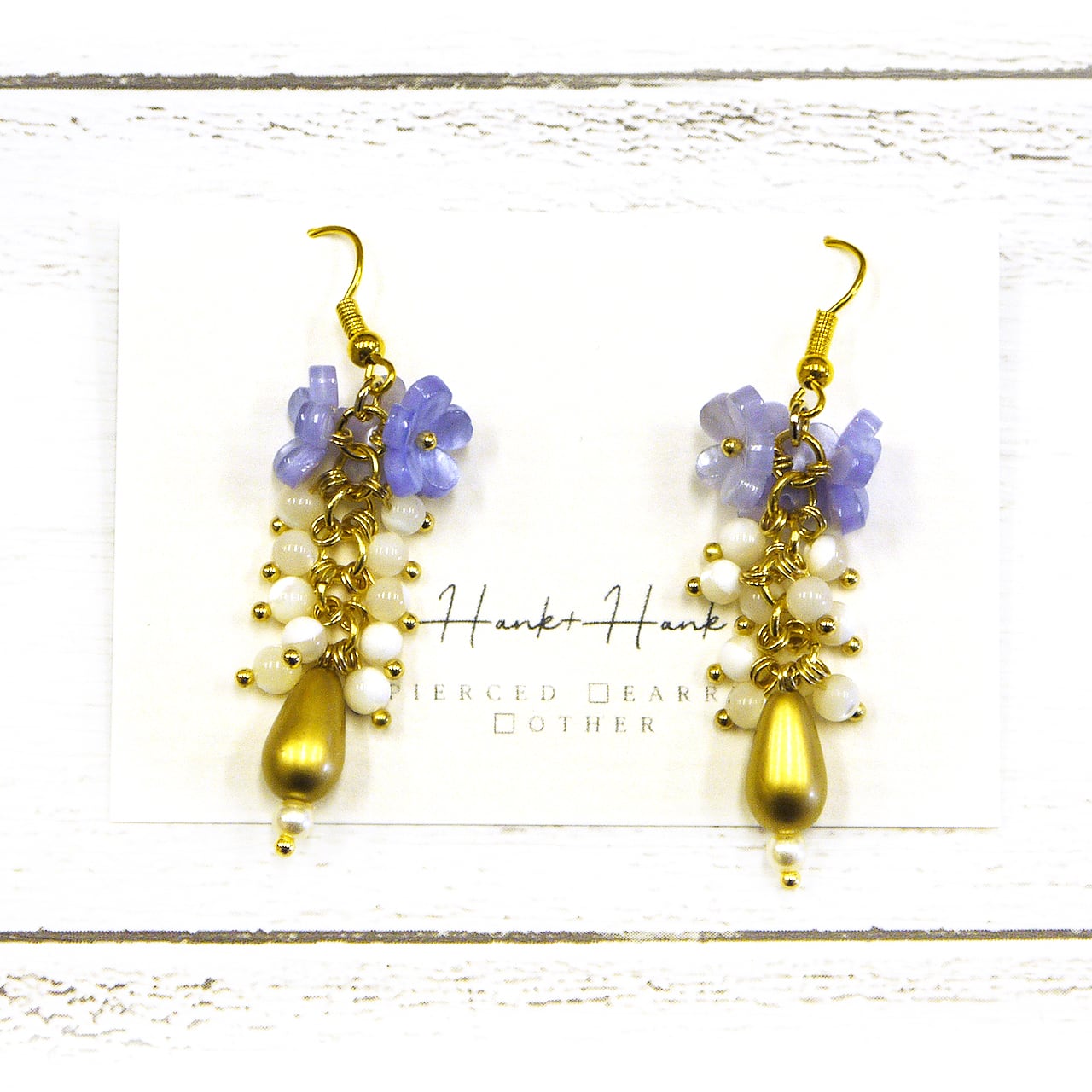 フラワーマザーオブパールピアス Hank+Hank】フラワー×マザーオブパールピアス/ピアス | gallery