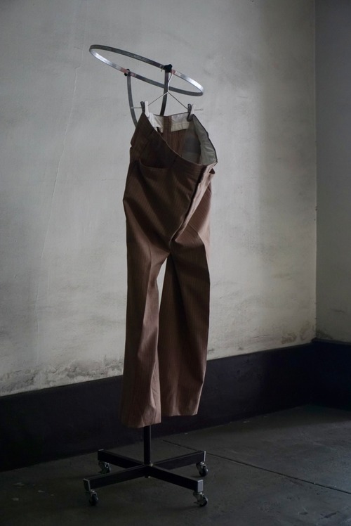 PinkBrown Pinstripe High Waist Trousers