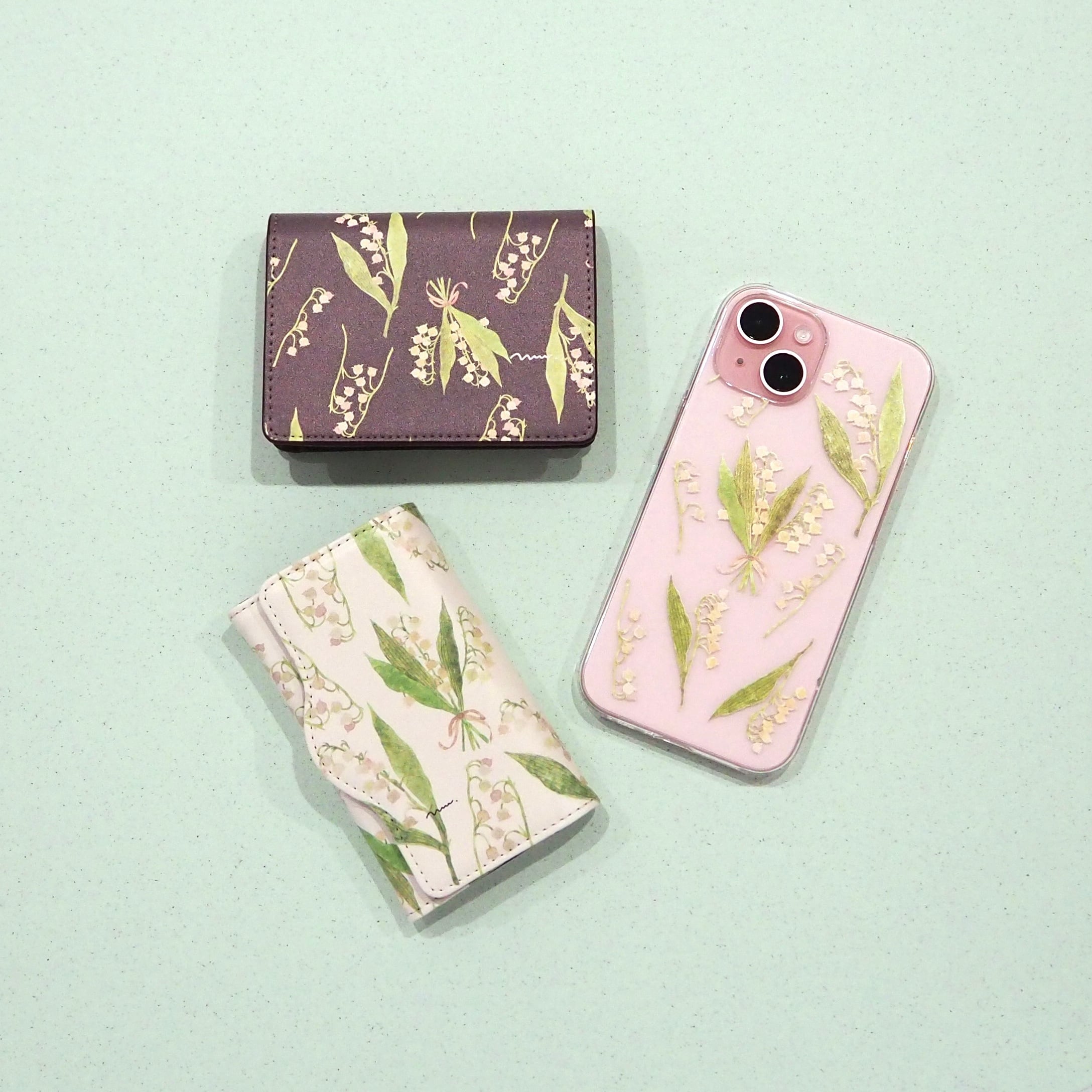 clear iPhone case《こうふくのブーケ》