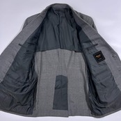 Kent ケント 段返3B 背抜き グレンチェック テーラードジャケット 88A4/グレー メンズ