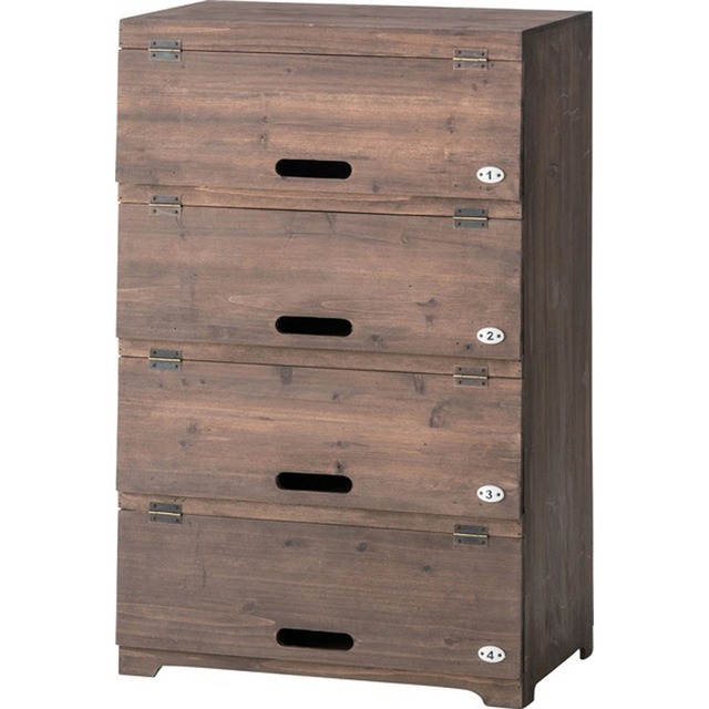 シューズラック CCR-400 天然木 杉 レトロ アンティーク 靴箱 靴入れ 収納 4段 木製 おしゃれ キャビネット 収納家具