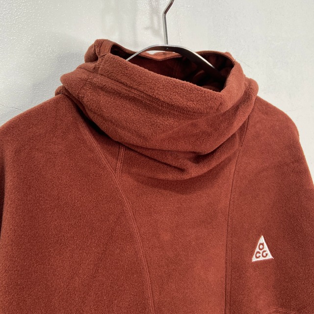 新品　NIKEACG ナイキ　フリースパーカー　ポーラテック　赤系　M