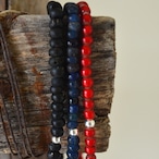 Mandi/マンディ Antique Beads Necklace(50cm)(Navy/Black)