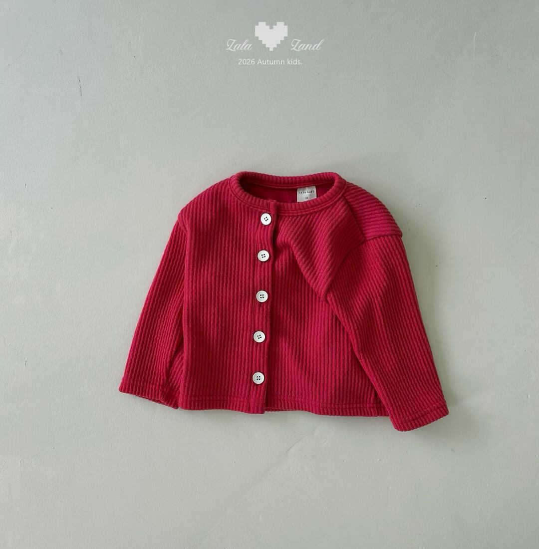 送料無料【予約】/  kids オルファーリブカーディガン /lalaland