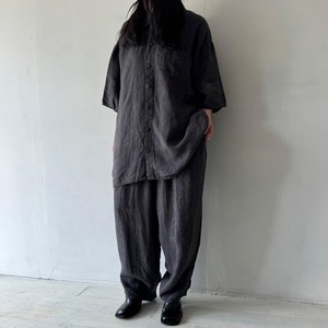 -FLAX- linen s/s shirt set up