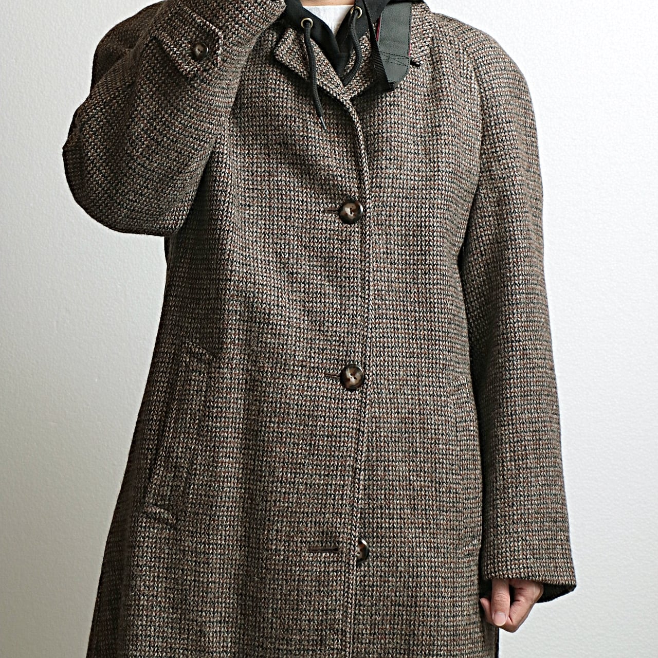 70s Plymouth of Boston Harris tweed ハリスツイード ロング コート used 古着 | khaki select  clothing powered by BASE