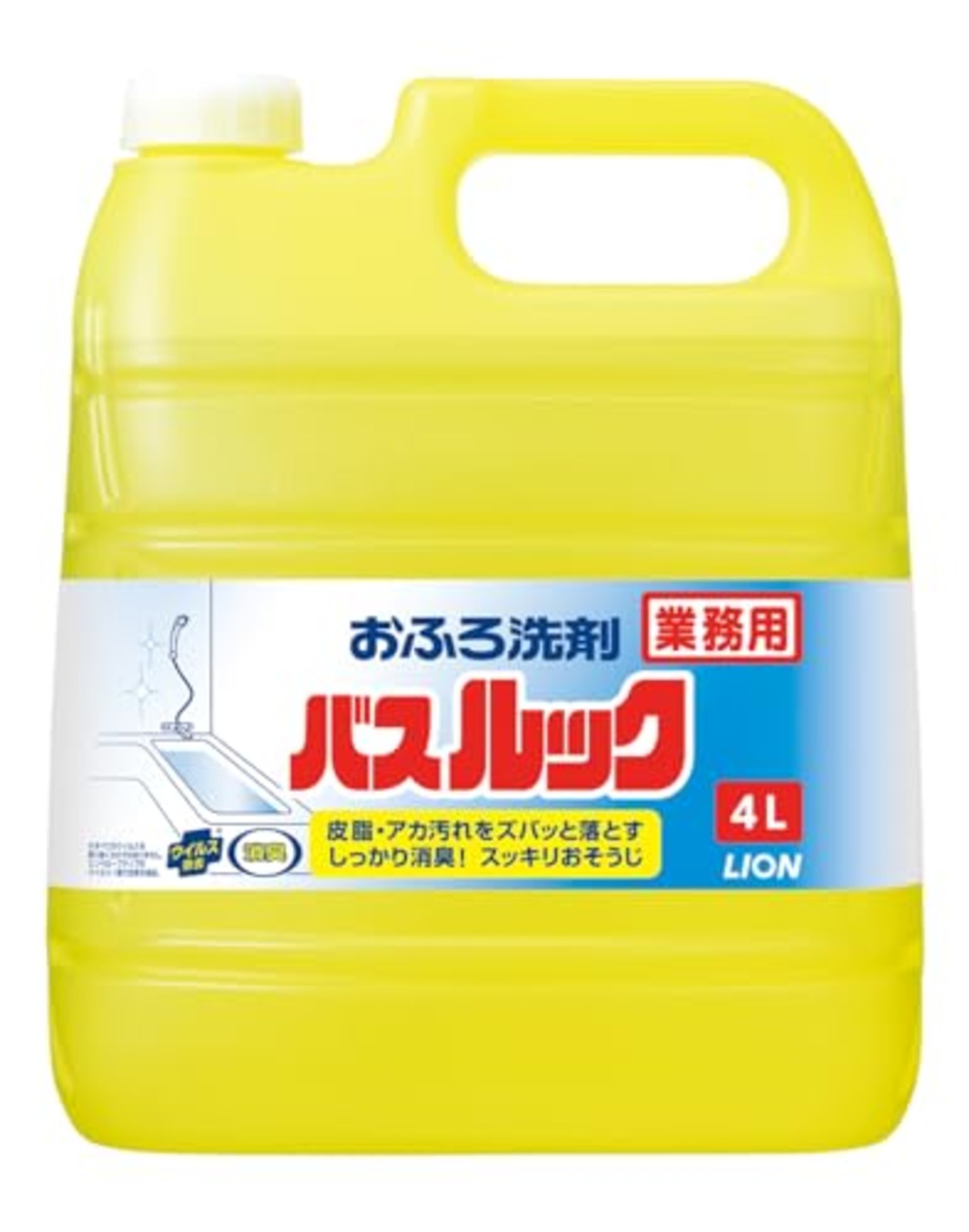 ルック LION 【業務用 大容量】 バス 4L 浴室用洗剤 浴室洗剤 お風呂 洗剤 掃除 お風呂掃除