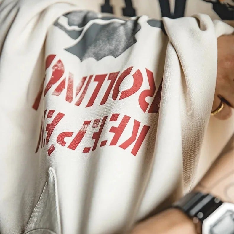 S-2XL】 Retro Graffiti Letter T-shirt / レトロ グラフィティ レター