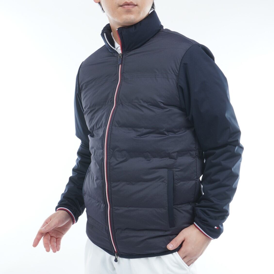 【TOMMY HILFIGER GOLF】ロゴ入り接結キルト 中綿ジャケット