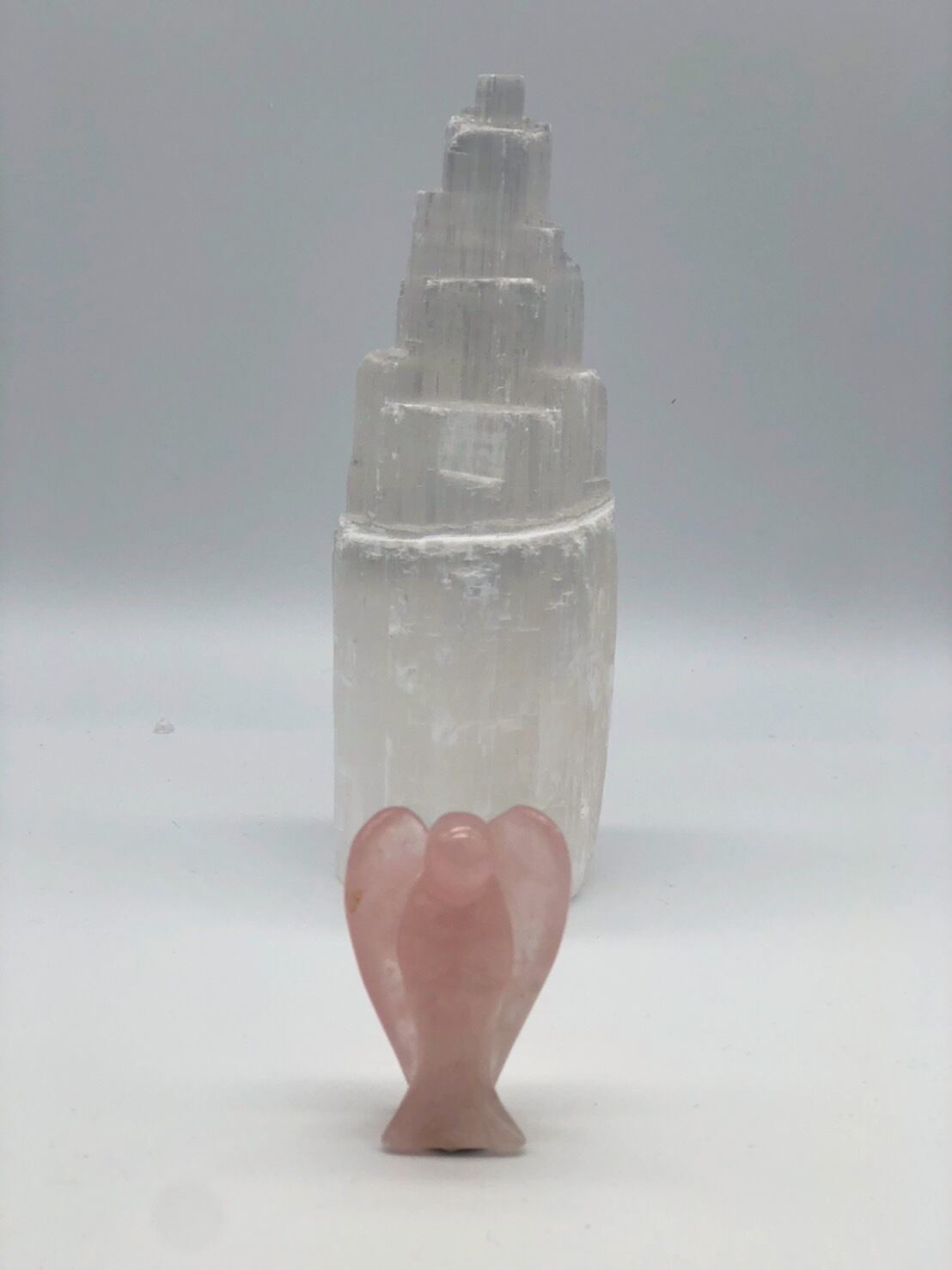 ローズクォーツ天使像